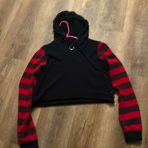Goth cropped hoodie